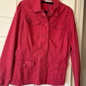 Cabi Women's Red Button-Up Jacket
